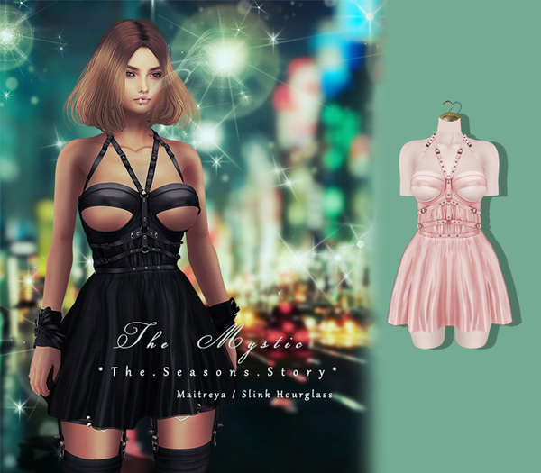 *The Mystic* Gothic Belt dress (pink)