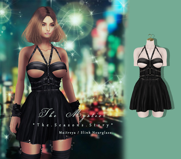*The Mystic* Gothic Belt dress (Black)