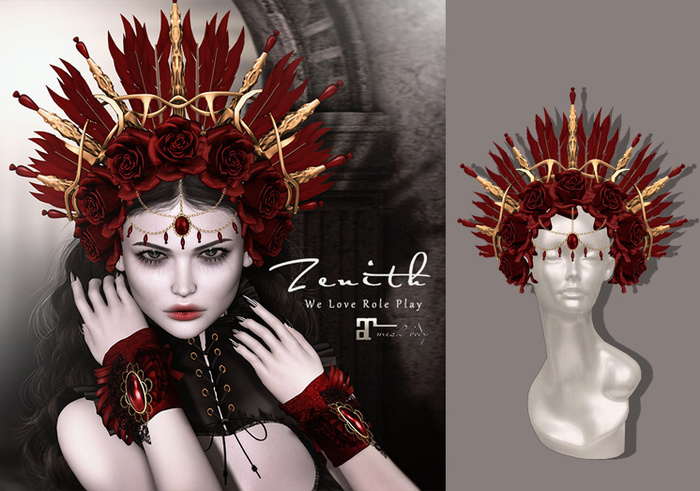 =Zenith=Gothic Rose headpiece (Red)