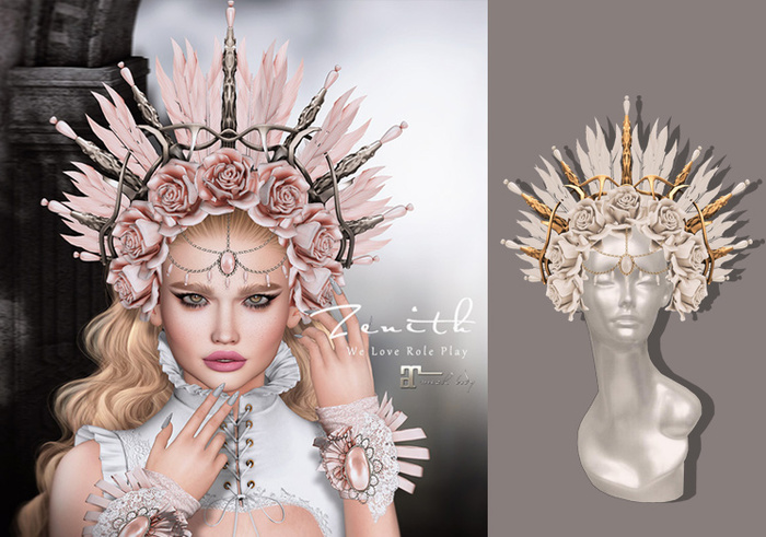 =Zenith=Gothic Rose headpiece (Milk)