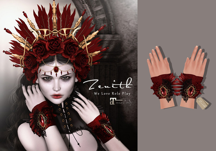=Zenith=Gothic Lace Wrist (Red)