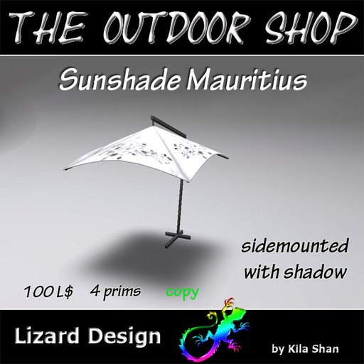 Sunshade Mauritius, sidemounted