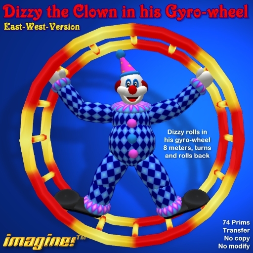 Imagine! Creations: Dizzy the Clown in his Gyro-wheel E/W 