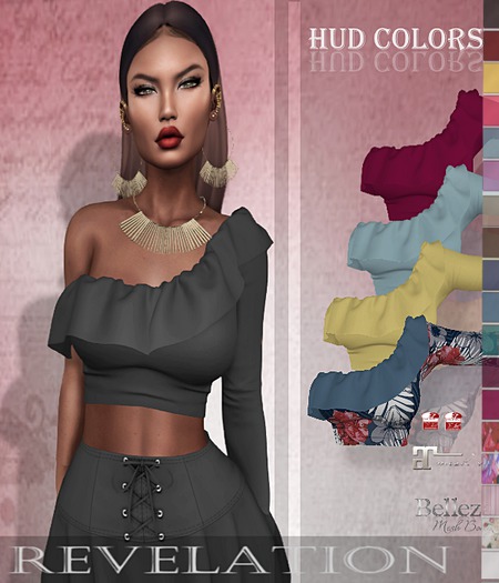 :::Revelation::: Betsy Ruffle Crop Top