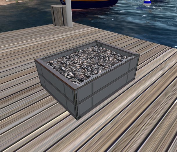 Crate with Fish (grey)