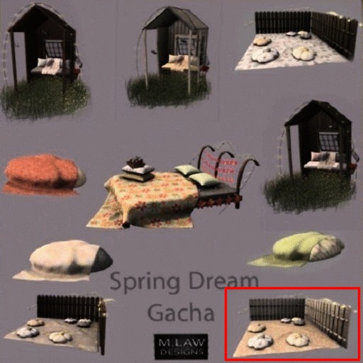 .:M.Law Designs:. Spring Dream Gacha  rug and fence three