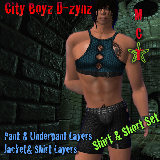 Blue Dragon Scales Tank & Short Set