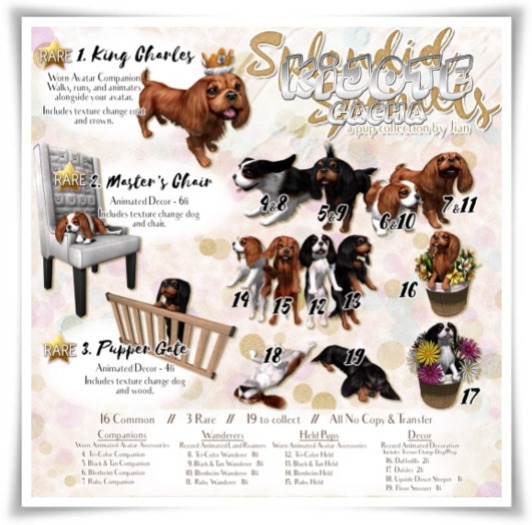 JIAN Splendid Spaniels E*BOX 3. Pupper Gate RARE