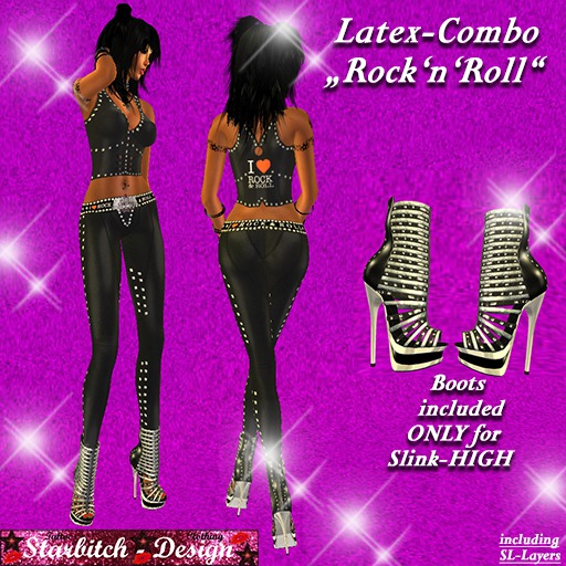 Latex-Combo "Rock-n-Roll" with Boots (including Omega-Applier)