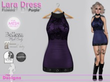 Lara Dress Flowers Purple