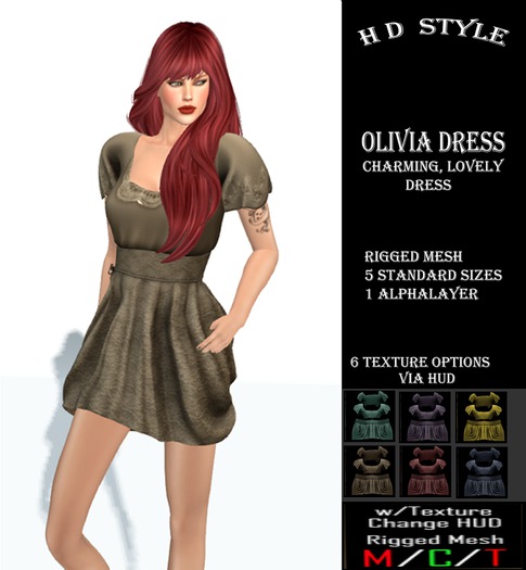 Olivia Dress with Texture Change HUD