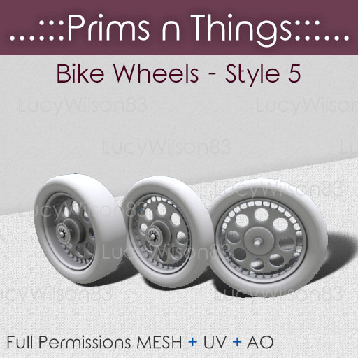 [...:::Prims N Things:::...] Bike Wheels Style 5 MCT
