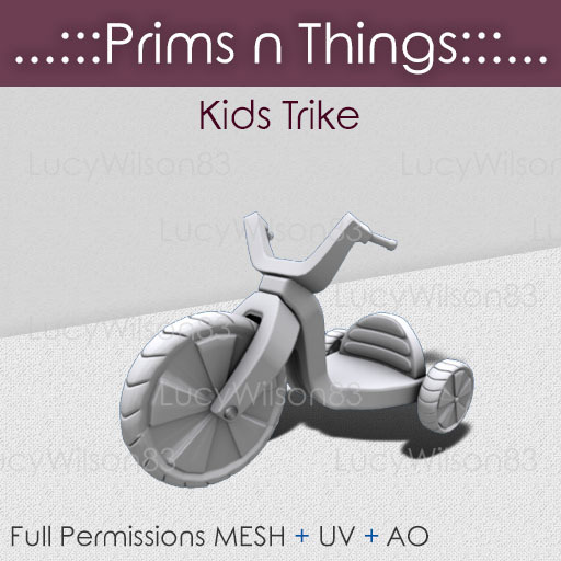 [...:::Prims N Things:::...] Kid's Trike