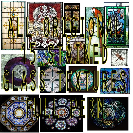 15 STAINED GLASS TEXTURES ***!!Reduced Inventory!!***