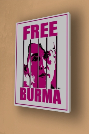 Funky Punk Canvas - Free Burma 0004