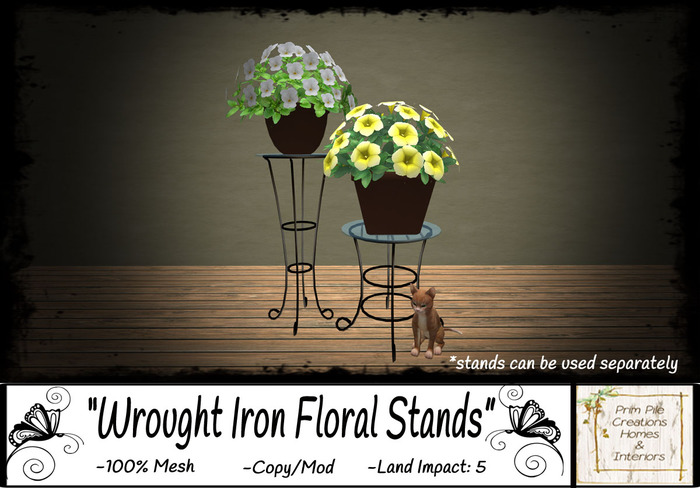~PPC~ Wrought Iron Floral Stands  