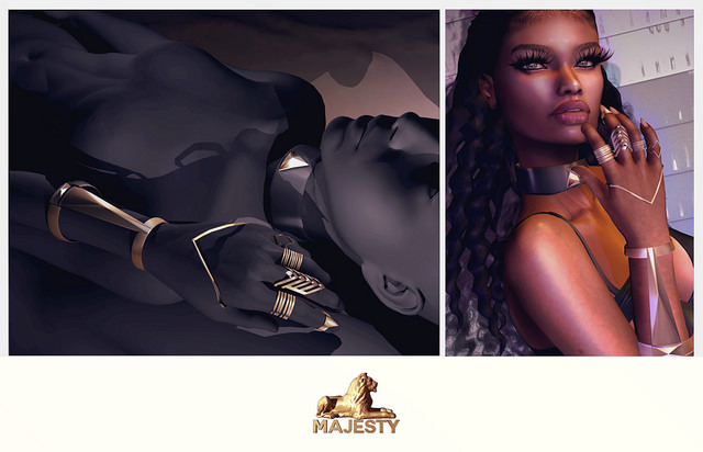 MAJESTY- Pyramid Collar [Silver] RARE