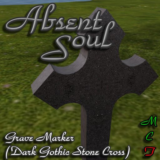 AS ~ Grave Marker - Dark Gothic Stone Cross
