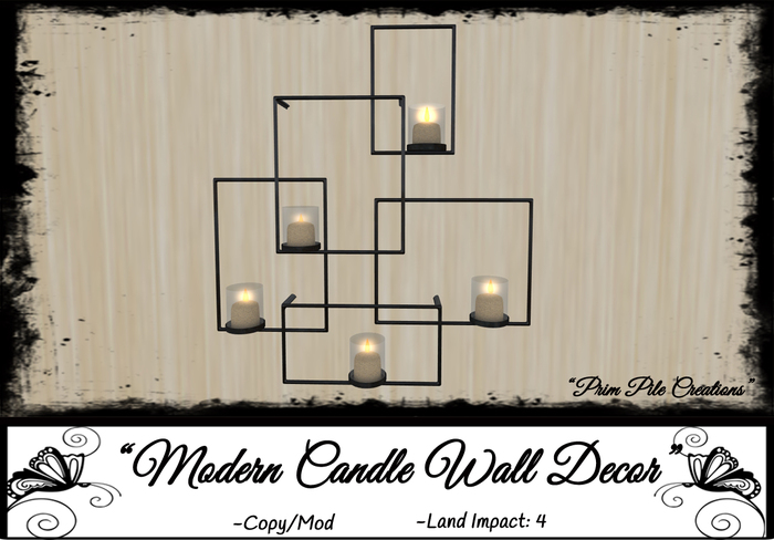 ~PPC~ Modern Candle Wall Decor BOXED