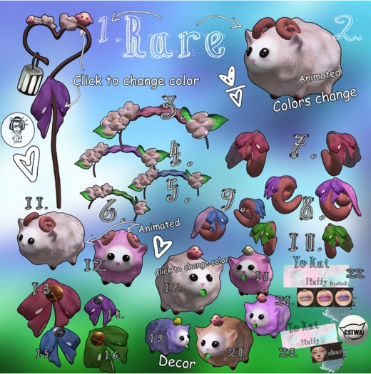6.Yokai - Fluffy -  Hoop (green)