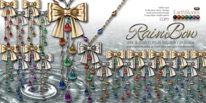 EarthStones RainBow Necklace - Multi Fatpack