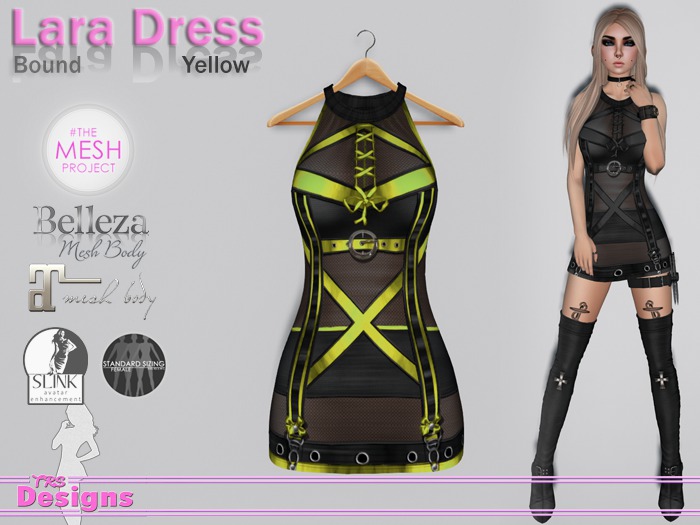 Lara Dress Bound Yellow