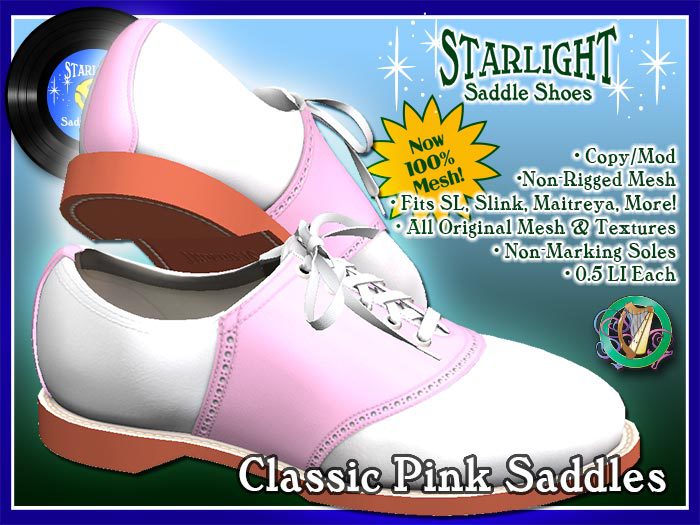 R(S)W Saddle Shoes 2 - Classic Pink