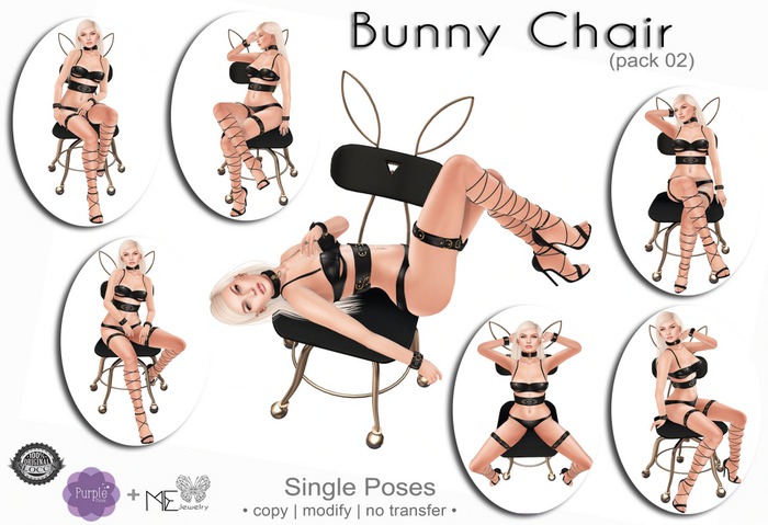 Bunny Chair (Pack 02) - PURPLE POSES + ME