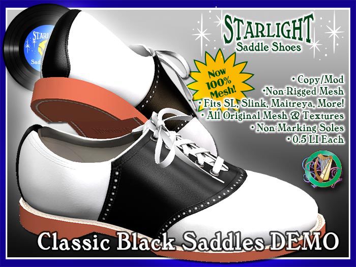 R(S)W Saddle Shoes 2 - Classic Black DEMO