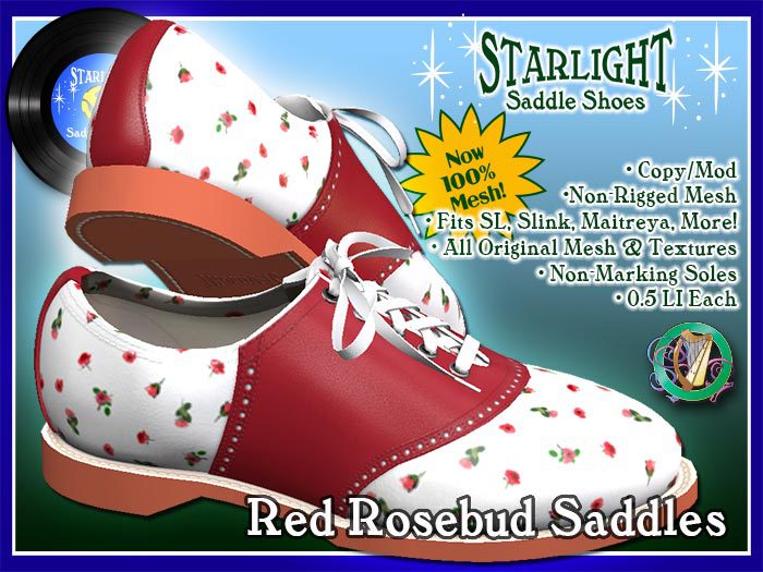 R(S)W Saddle Shoes 2 - Red Rosebud