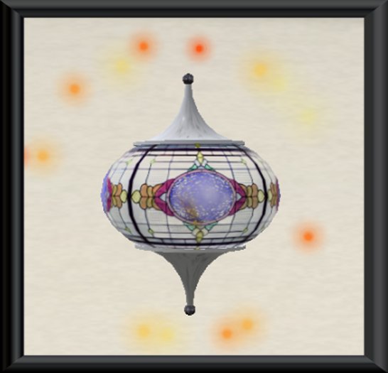 Lamp Hanging Stained Glass White