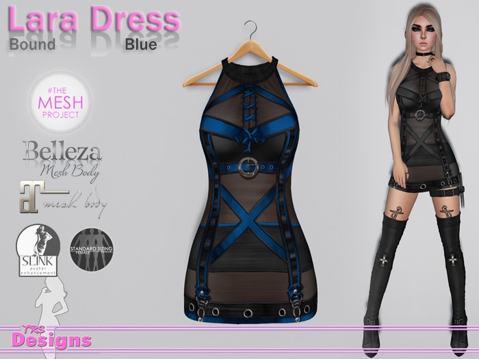 Lara Dress Bound Blue