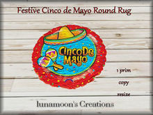 Festive Cinco de Mayo Round Rug