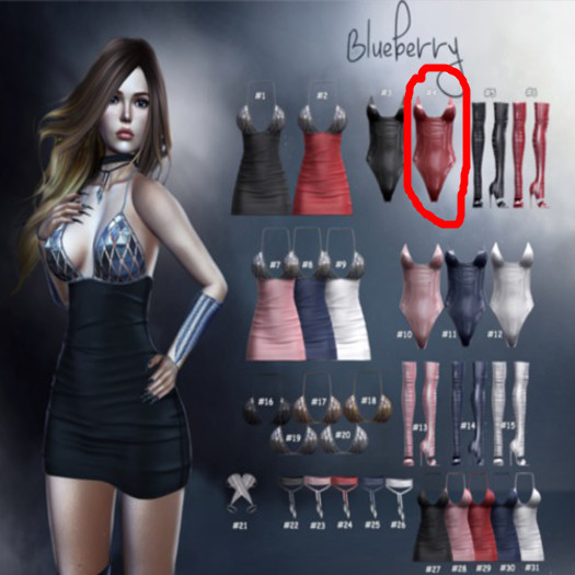 #4 Blueberry - Energy - RARE - Catsuit - Red *M*