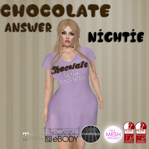 ::LL:: Chocolate Answer Nightie { BOXED }