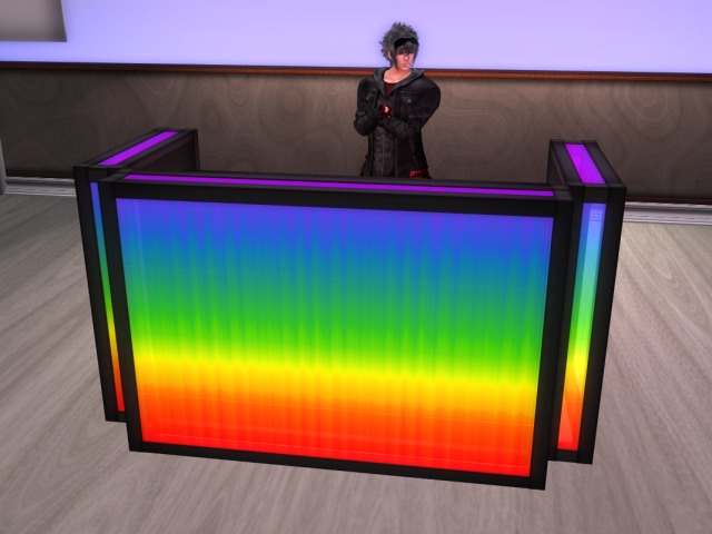 color dj booth mesh