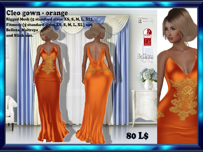 LS Cleo orange Dress