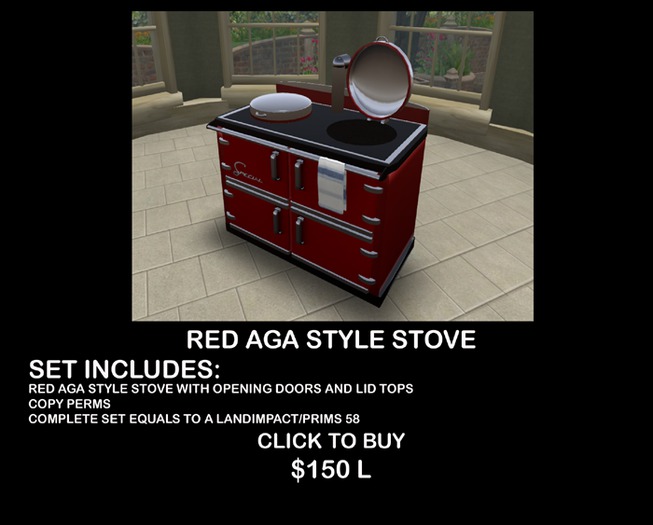 PINK  AGA STYLE STOVE (22) - ANIM