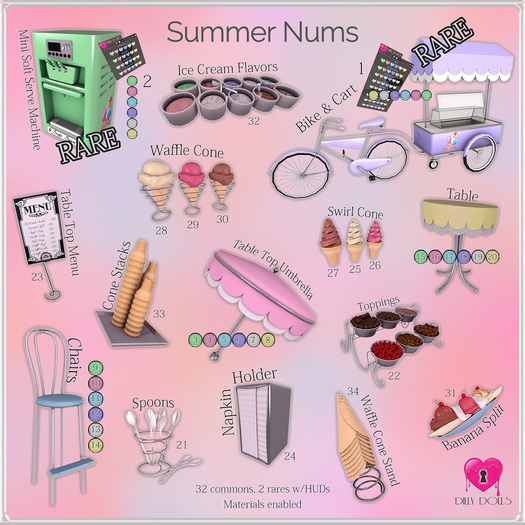 *DD* #16 Summer Nums Table {Pink}