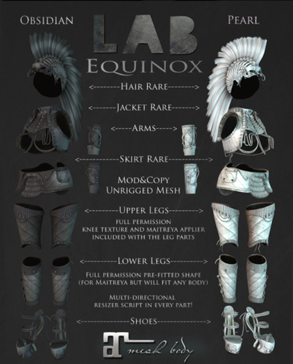 [LAB737] Equinox Upper Legs Obsidian