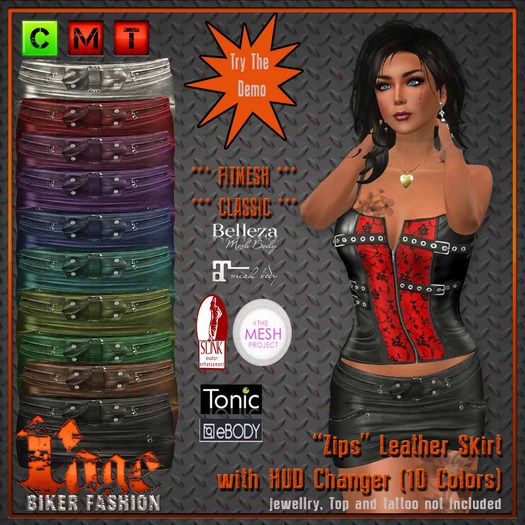 Zips Mini Skirt with HUD Changer