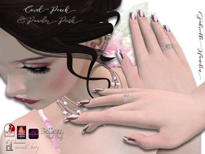 .::Pretty Nails::. Coral Peach - Powder Pink