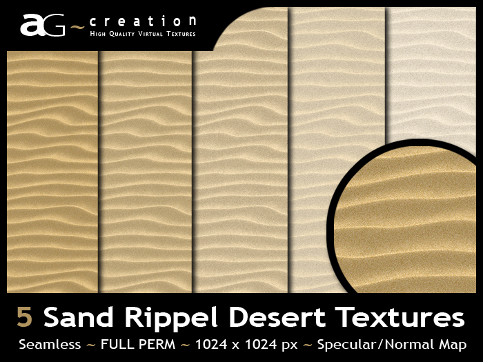 FULL PERM - 5 Textures Sand Rippel Desert