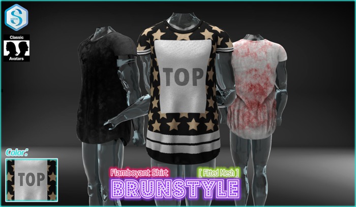 [BrunStyle] Flamboyant Shirt (Fitted Mesh) - DEMO