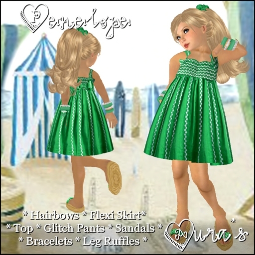 *Aura's* Penelope Dress - Greem