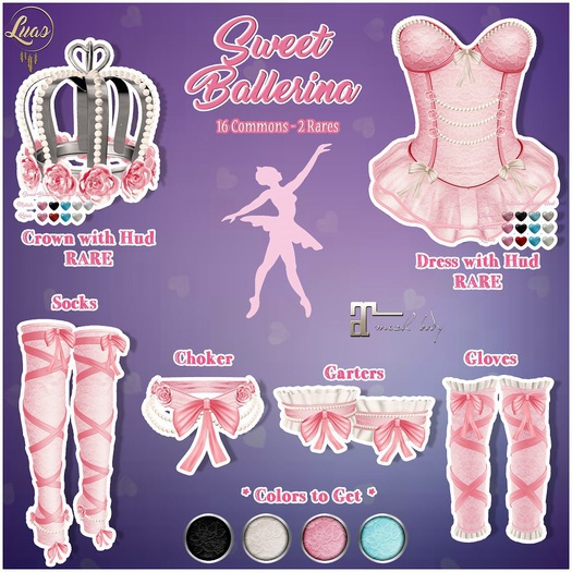 Luas Sweet Ballerina Garters Blue