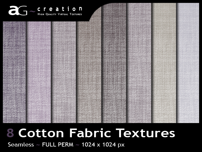 FULL PERM - 8 Cotton Fabrics Textures 01