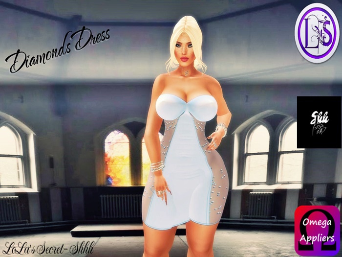 .~LS~DIAMONDS DRESS - BABY BLUE - {OMEGA}