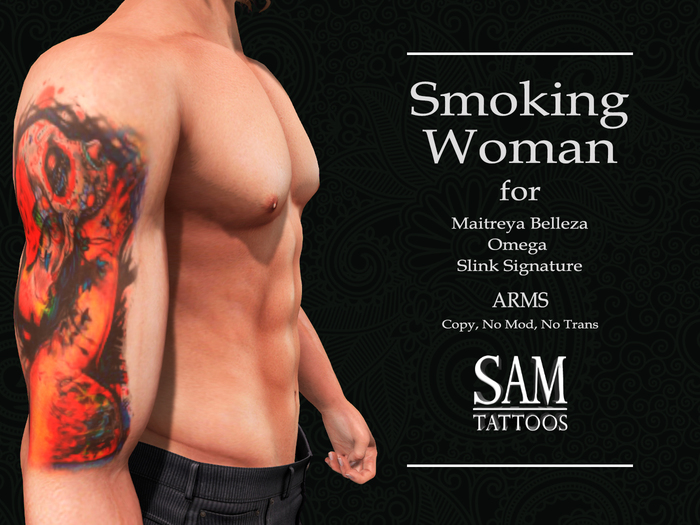- SAM TATTOO MUJER FUMANDO
