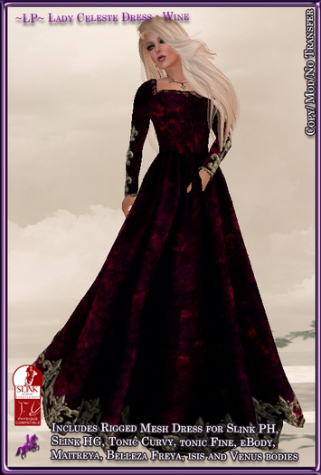 ~LP~ Lady Celeste Dress [BOXED] Wine